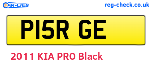 P15RGE are the vehicle registration plates.