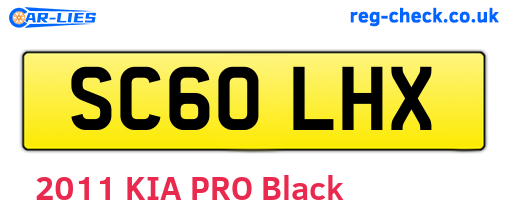 SC60LHX are the vehicle registration plates.