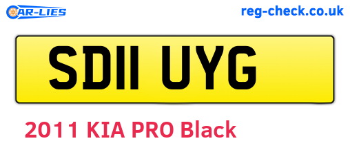 SD11UYG are the vehicle registration plates.