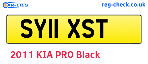 SY11XST are the vehicle registration plates.
