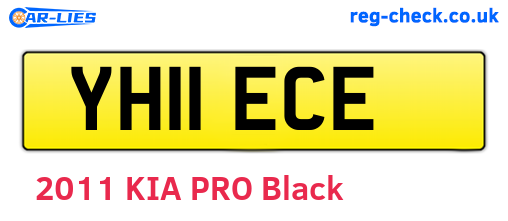 YH11ECE are the vehicle registration plates.