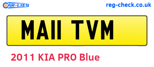 MA11TVM are the vehicle registration plates.