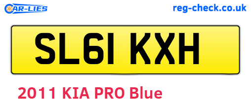 SL61KXH are the vehicle registration plates.