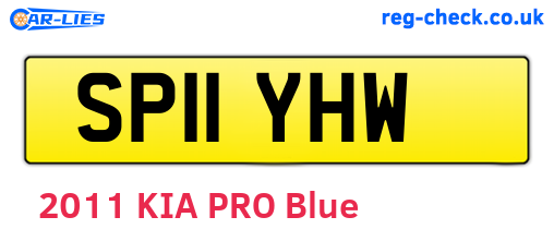 SP11YHW are the vehicle registration plates.