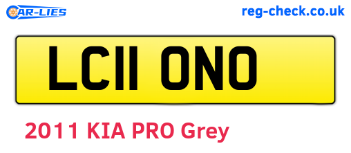 LC11ONO are the vehicle registration plates.