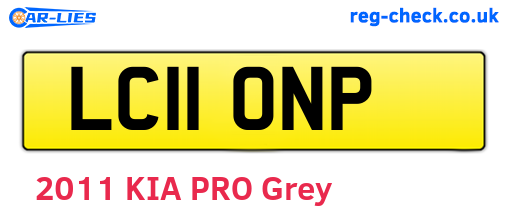 LC11ONP are the vehicle registration plates.