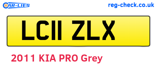 LC11ZLX are the vehicle registration plates.