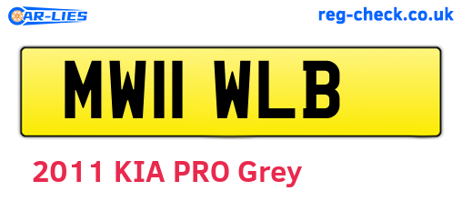 MW11WLB are the vehicle registration plates.