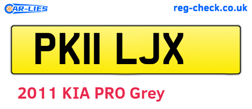 PK11LJX are the vehicle registration plates.