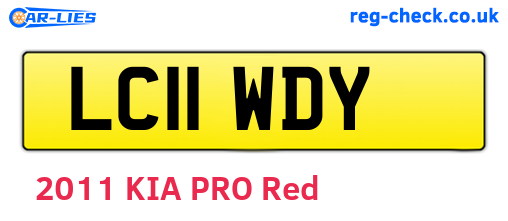 LC11WDY are the vehicle registration plates.