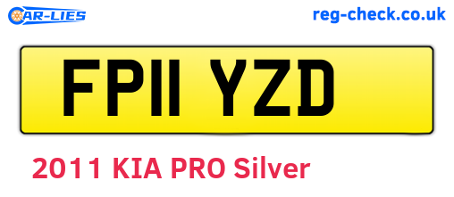 FP11YZD are the vehicle registration plates.