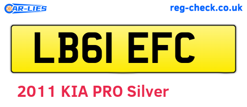 LB61EFC are the vehicle registration plates.
