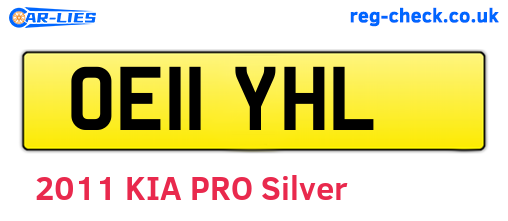 OE11YHL are the vehicle registration plates.