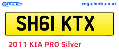 SH61KTX are the vehicle registration plates.