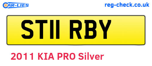 ST11RBY are the vehicle registration plates.