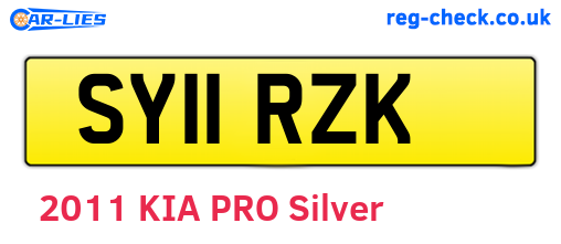 SY11RZK are the vehicle registration plates.