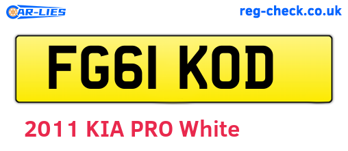 FG61KOD are the vehicle registration plates.