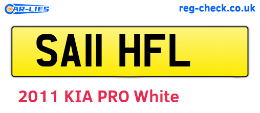 SA11HFL are the vehicle registration plates.