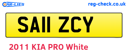 SA11ZCY are the vehicle registration plates.