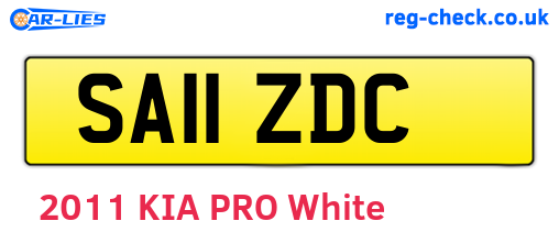 SA11ZDC are the vehicle registration plates.