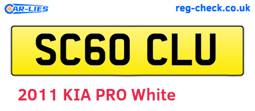 SC60CLU are the vehicle registration plates.