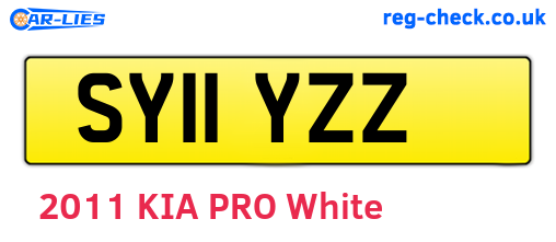 SY11YZZ are the vehicle registration plates.