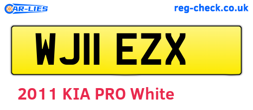 WJ11EZX are the vehicle registration plates.