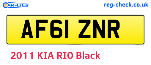 AF61ZNR are the vehicle registration plates.