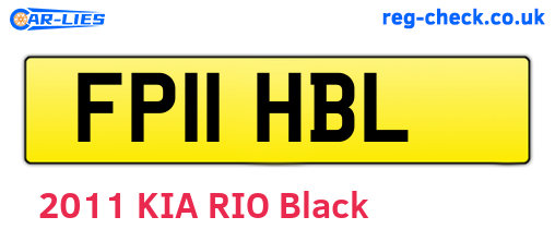 FP11HBL are the vehicle registration plates.