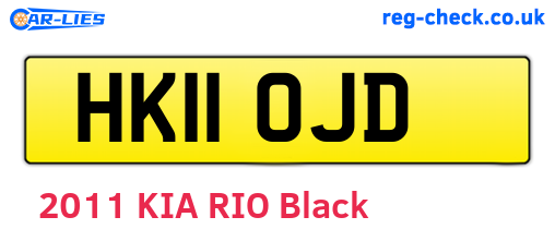 HK11OJD are the vehicle registration plates.