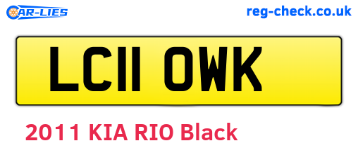 LC11OWK are the vehicle registration plates.