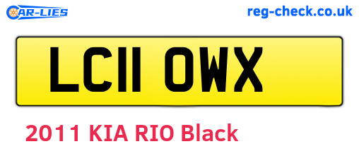 LC11OWX are the vehicle registration plates.