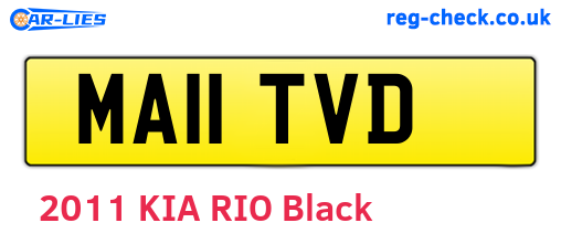 MA11TVD are the vehicle registration plates.