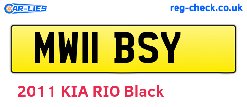 MW11BSY are the vehicle registration plates.