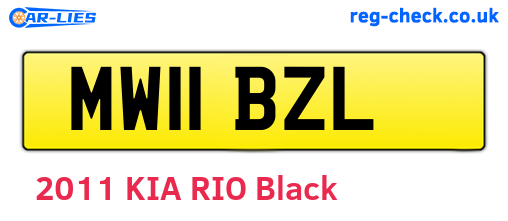 MW11BZL are the vehicle registration plates.