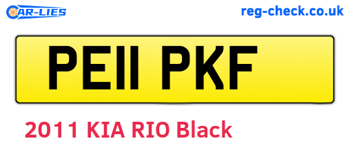 PE11PKF are the vehicle registration plates.