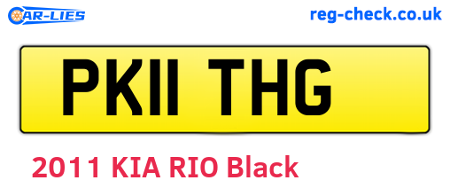 PK11THG are the vehicle registration plates.
