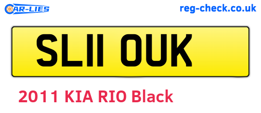 SL11OUK are the vehicle registration plates.