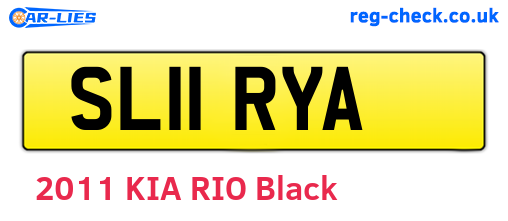 SL11RYA are the vehicle registration plates.
