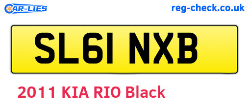 SL61NXB are the vehicle registration plates.