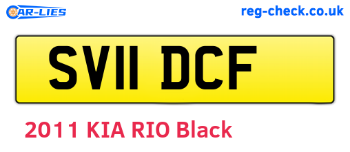 SV11DCF are the vehicle registration plates.