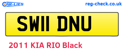 SW11DNU are the vehicle registration plates.