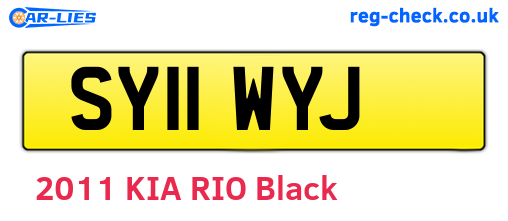 SY11WYJ are the vehicle registration plates.