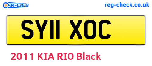 SY11XOC are the vehicle registration plates.