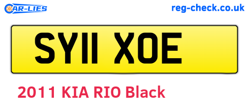 SY11XOE are the vehicle registration plates.