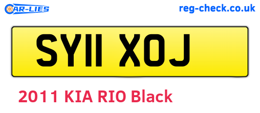 SY11XOJ are the vehicle registration plates.