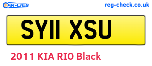 SY11XSU are the vehicle registration plates.