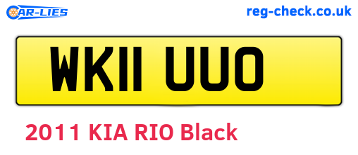 WK11UUO are the vehicle registration plates.