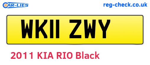 WK11ZWY are the vehicle registration plates.