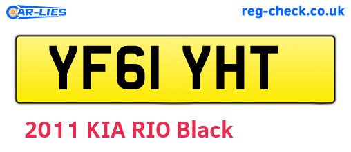YF61YHT are the vehicle registration plates.